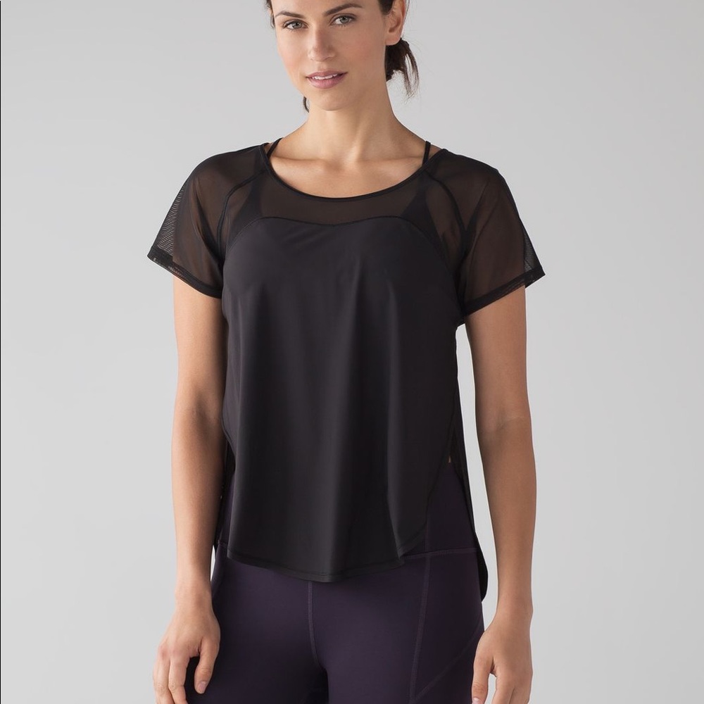 Black Lululemon Anew Short Sleeve Tee
